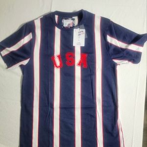 Denim & Flower Ricky Singh Red White & Blue USA Short Sleeve Shirt